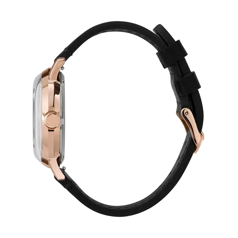 Timex Marlin Automatic Black Dial Leather Men's Watch- TW2U83300